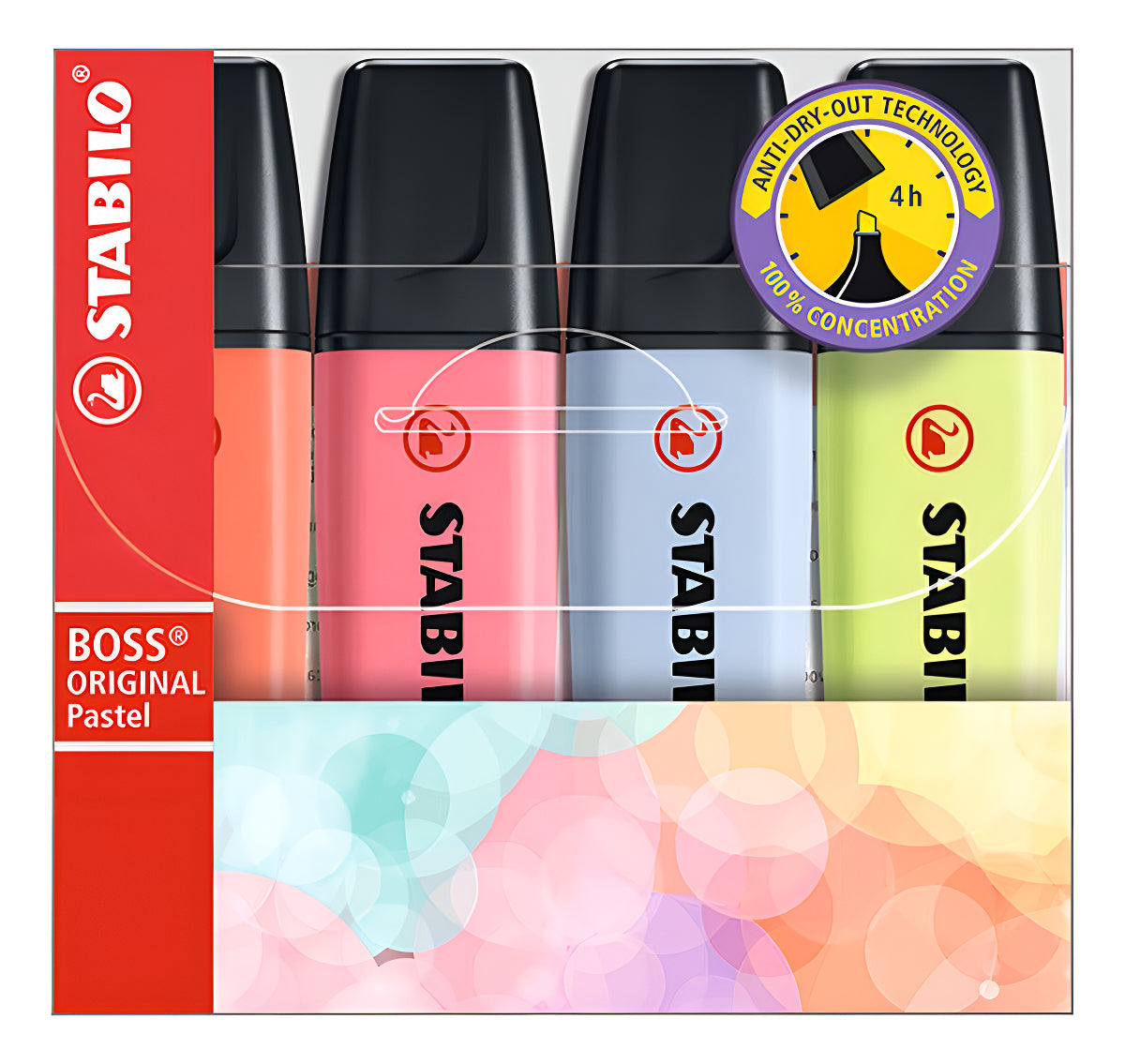 Marca Texto Stabilo Boss 4 Cores Pastel
