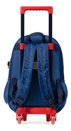 Mochila De Rodinha Infantil Masculina Futebol Azul Cor Azul-escuro