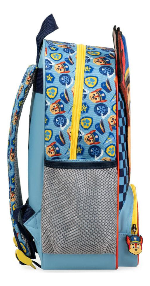 Mochila Escolar Masculina Infantil Patrulha Canina Chase Cor Azul