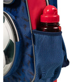 Mochila De Rodinha Infantil Masculina Futebol Azul Cor Azul-escuro
