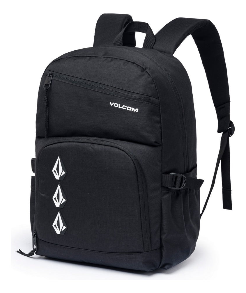 Mochila Bolsa Universitária Reforçada Notebook Viagem Desenho Do Tecido Preto