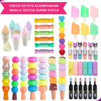 Kit 25 Itens Papelaria Fofa Kawaii Caixa Presente Criativo